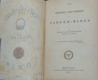 Item #23073 THE HISTORY AND POETRY OF FINGER-RINGS. Charles EDWARDS