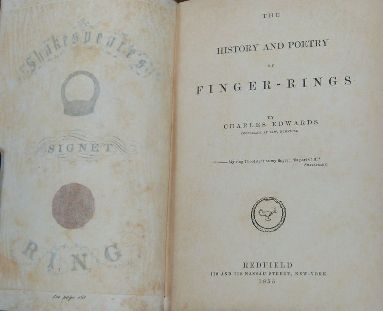 Item #23073 THE HISTORY AND POETRY OF FINGER-RINGS. Charles EDWARDS.