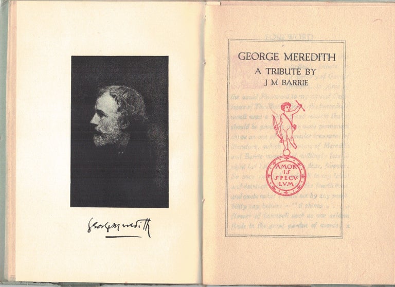 Item #24748 GEORGE MEREDITH; A tribute. J. M. BARRIE.