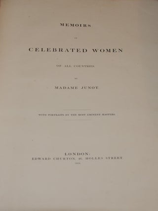Item #59714 MEMORIS OF CELEBRATED WOMEN OF ALL COUNTRIES; with portraits by the most eminent...