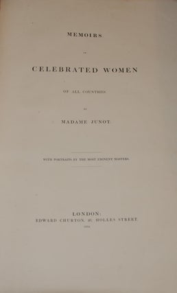 Item #59714 MEMORIS OF CELEBRATED WOMEN OF ALL COUNTRIES; with portraits by the most eminent...